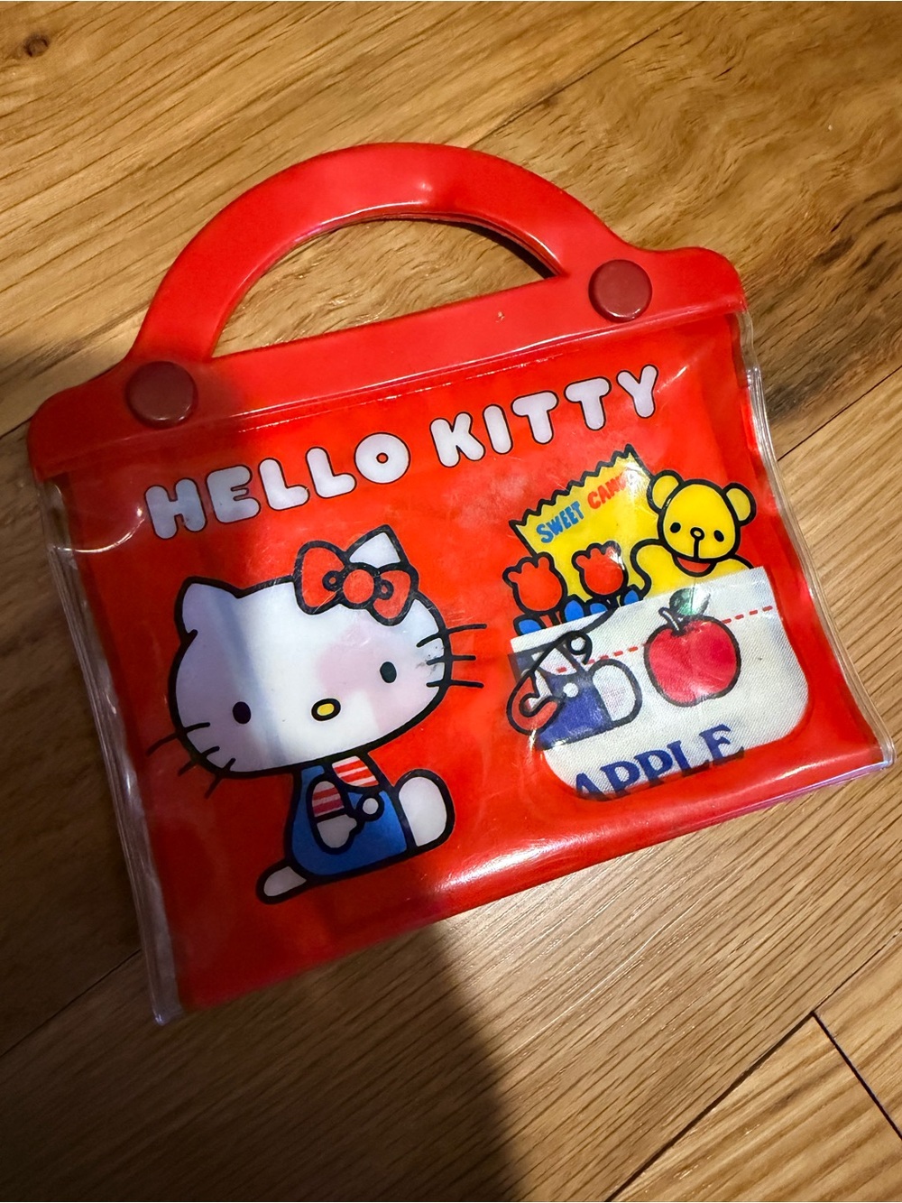 Vintage 1976 Sanrio Hello Kitty Handkerchief Tissue Case Set Made in Japan